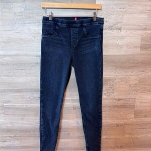 SPANX Ankle Jean Leggings Midnight Shade Dark Wash Denim Size Medium